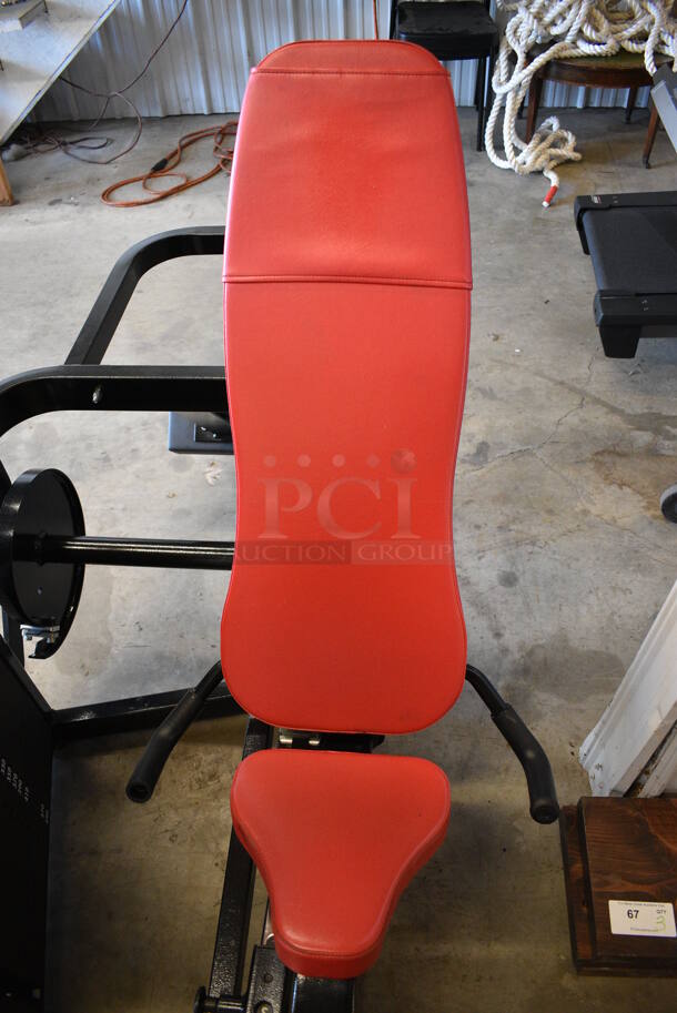 Cybex Black Metal Commercial Seated Leg Press Machine. 41x88x70 - Image 9 of 10