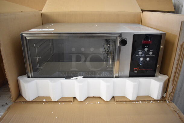 BRAND NEW IN BOX! Wisco 616A Stainless Steel Commercial Countertop Electric Powered Oven. 115 Volts, 1 Phase. 22.5x15.5x11. Tested and Working!
