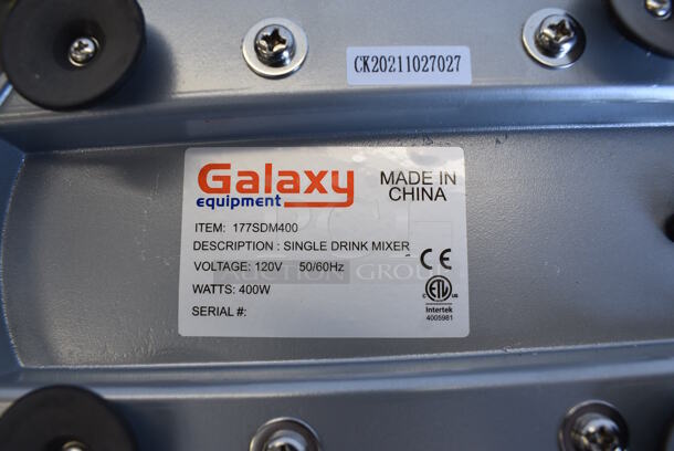 BRAND NEW SCRATCH AND DENT! Galaxy Model 177SDM400 Metal Commercial Countertop Drink Mixer w/ Mixing Cup. 120 Volts, 1 Phase. 6x8x20. Tested and Working! - Image 8 of 8