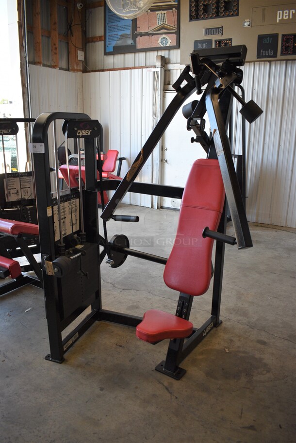 Cybex Black Metal Commercial Axis Chest Press Machine. 52x48x75