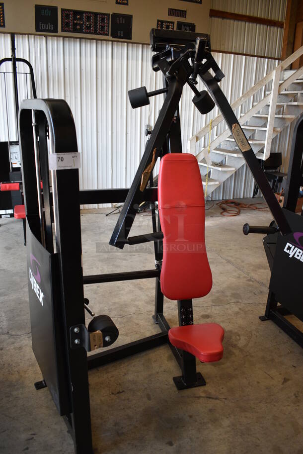 Cybex Black Metal Commercial Axis Chest Press Machine. 52x48x75 - Image 2 of 8