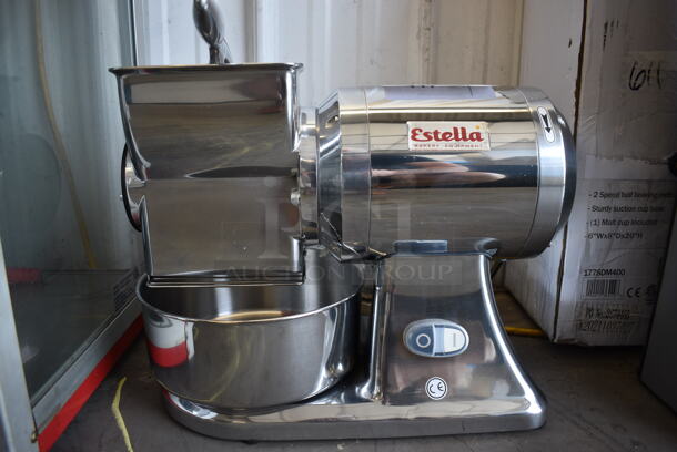 2021 BRAND NEW SCRATCH AND DENT! Estella Model 348CG112 Stainless Steel Commercial Countertop Electric Hard Cheese Grater. 120 Volts, 1 Phase. 17x10x15. Tested and Working! - Image 2 of 8