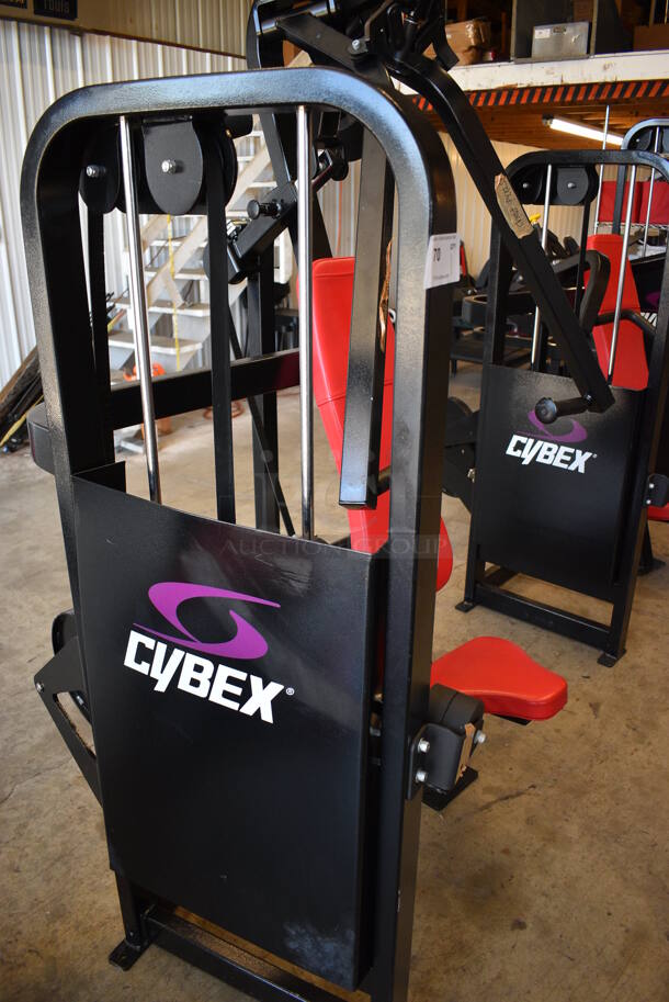 Cybex Black Metal Commercial Axis Chest Press Machine. 52x48x75 - Image 3 of 8