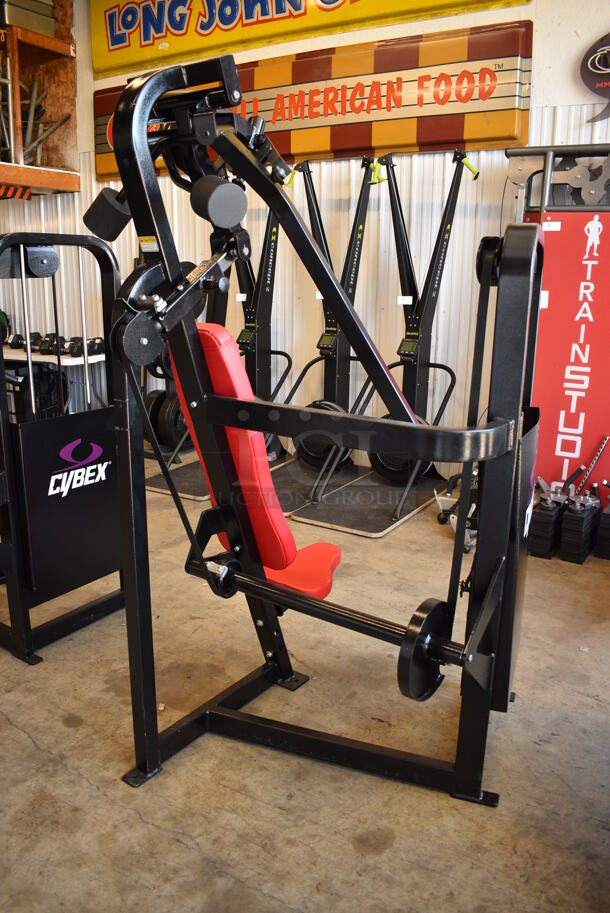 Cybex Black Metal Commercial Axis Chest Press Machine. 52x48x75 - Image 4 of 8