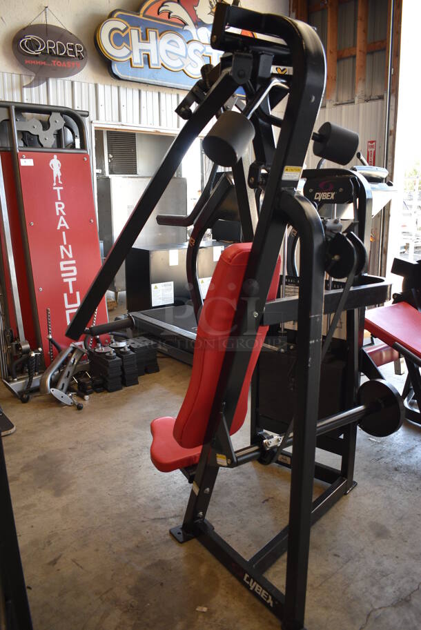 Cybex Black Metal Commercial Axis Chest Press Machine. 52x48x75 - Image 5 of 8