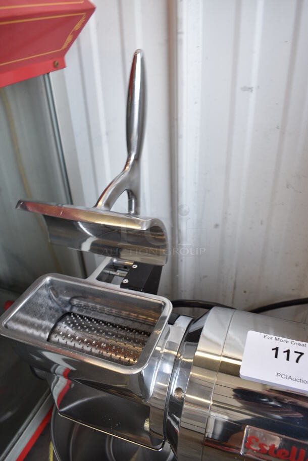2021 BRAND NEW SCRATCH AND DENT! Estella Model 348CG112 Stainless Steel Commercial Countertop Electric Hard Cheese Grater. 120 Volts, 1 Phase. 17x10x15. Tested and Working! - Image 6 of 8