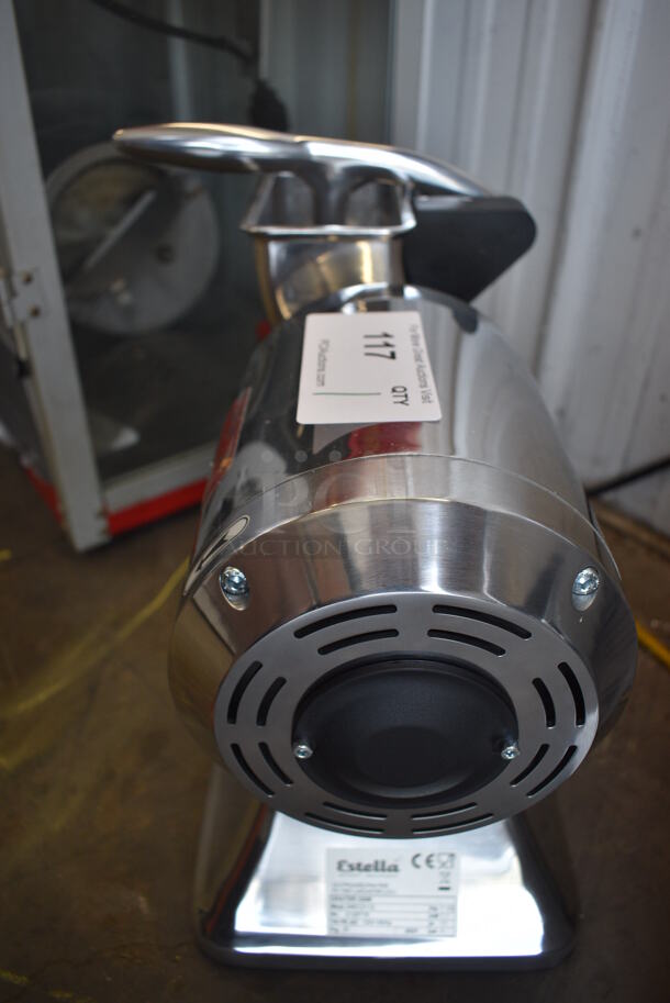 2021 BRAND NEW SCRATCH AND DENT! Estella Model 348CG112 Stainless Steel Commercial Countertop Electric Hard Cheese Grater. 120 Volts, 1 Phase. 17x10x15. Tested and Working! - Image 8 of 8