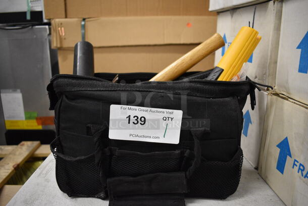 Hyper Tough Black Tool Bag w/ Contents Including Flashlight.  - Image 8 of 8