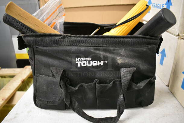 Hyper Tough Black Tool Bag w/ Contents Including Flashlight.  - Image 7 of 8