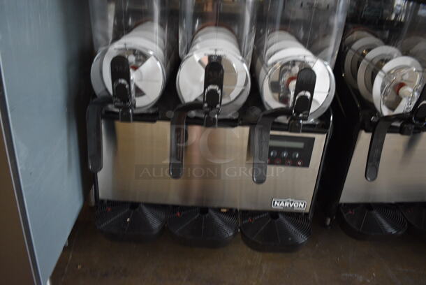 Narvon NSSM3 Stainless Steel Commercial Countertop 3 Head Slushie Machine. 115 Volts, 1 Phase. 24x20x35. Tested and Does Not Power On - Image 3 of 5