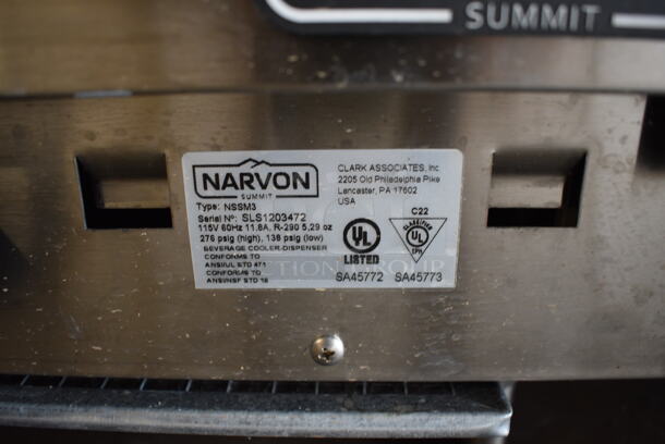 Narvon NSSM3 Stainless Steel Commercial Countertop 3 Head Slushie Machine. 115 Volts, 1 Phase. 24x20x35. Tested and Does Not Power On - Image 5 of 5