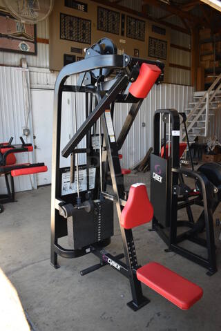 Cybex Black Metal Commercial Dual Axis Rear Delt Machine. 23x60x81
