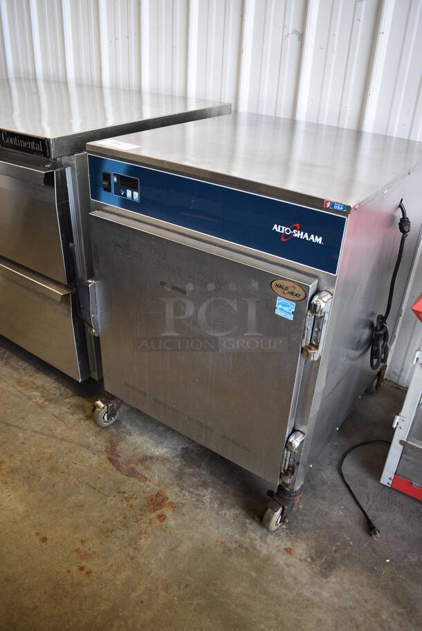 Alto Shaam Stainless Steel Commercial Single Door Undercounter Pass Through Warming Holding Cabinet on Commercial Casters. 25.5x27.5x34. Tested and Working! - Image 4 of 7
