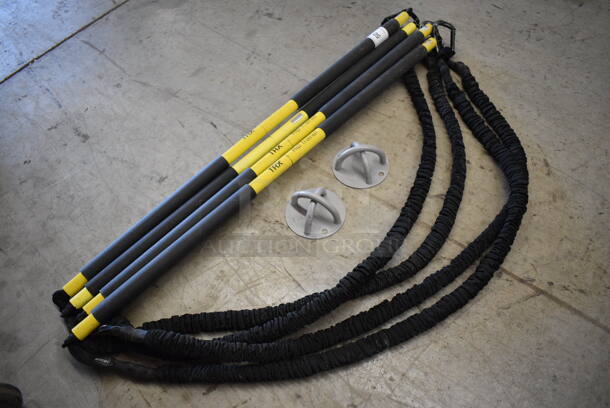 4 TRX Yellow and Black Rip Trainers w/ 2 Gray Wall Mounts. 42". 4 Times Your Bid! - Image 9 of 9