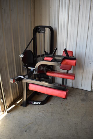 Cybex Black Metal Commercial Seated Leg Curl Machine. 38x64x60.5