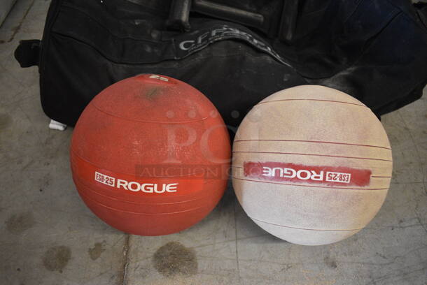 2 CFF Fit Black Bags w/ Two 25 Lb Medicine Ball. 30x12x12. 2 Times Your Bid! - Image 10 of 12