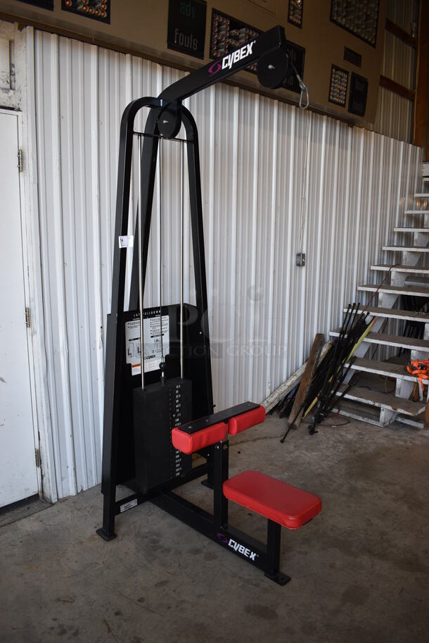 Cybex Black Metal Commercial Lat Pulldown Machine. 31x52x88 - Image 3 of 6
