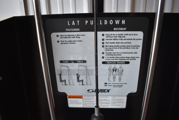 Cybex Black Metal Commercial Lat Pulldown Machine. 31x52x88 - Image 5 of 6