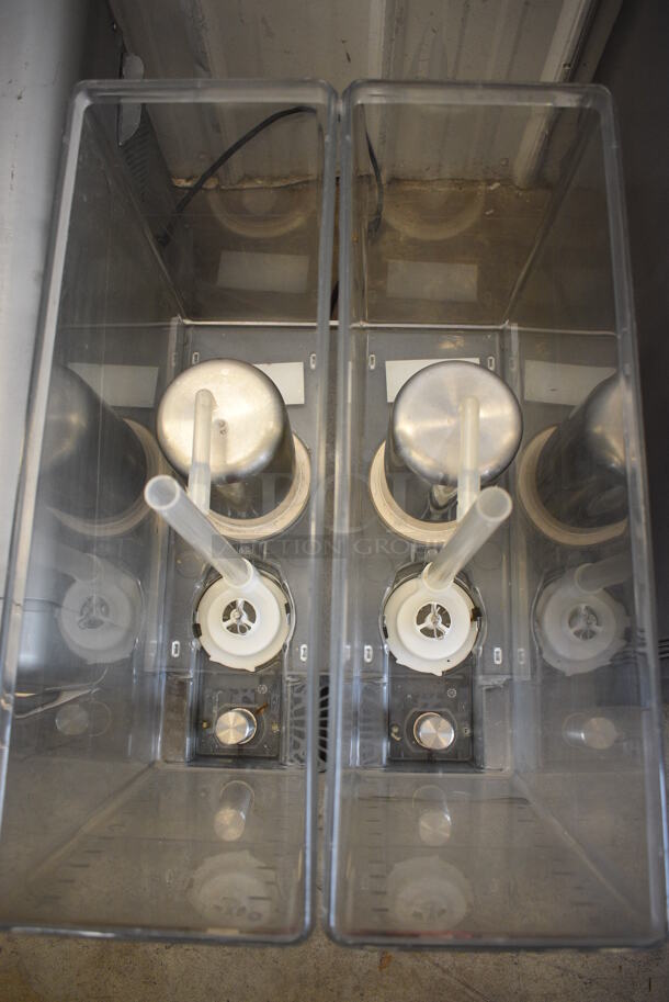 Ugolini Model HT 20/2 UL Metal Commercial Countertop 2 Hopper Refrigerated Beverage Machine. 115 Volts, 1 Phase. 14x20x27. Tested and Working! - Image 4 of 8