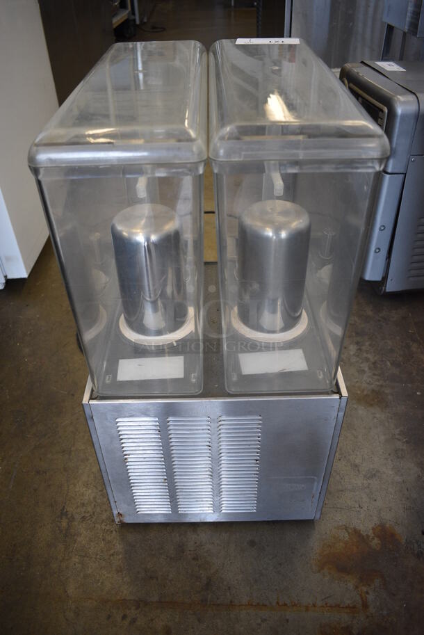 Ugolini Model HT 20/2 UL Metal Commercial Countertop 2 Hopper Refrigerated Beverage Machine. 115 Volts, 1 Phase. 14x20x27. Tested and Working! - Image 5 of 8