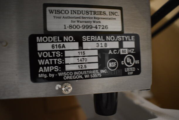 BRAND NEW IN BOX! Wisco 616A Stainless Steel Commercial Countertop Electric Powered Oven. 115 Volts, 1 Phase. 22.5x15.5x11. Tested and Working! - Image 5 of 5