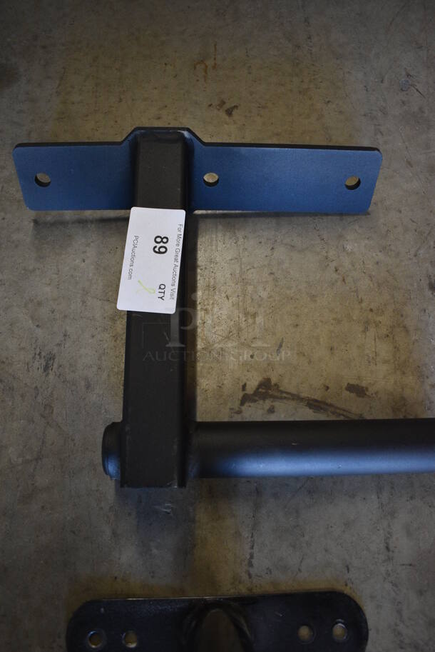 ALL ONE MONEY! Lot of Rogue Black Metal Wall Mount / Rope Holders - Image 7 of 7