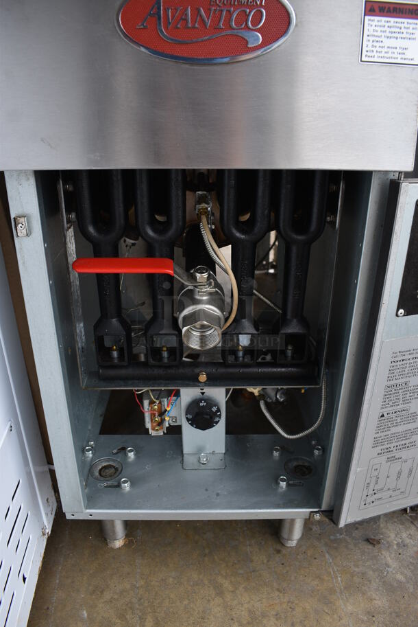 2021 Avantco FF400-P Stainless Steel Commercial Propane Gas Powered Deep Fat Fryer w/ Metal Fry Basket. 15.5x30x47 - Image 8 of 9