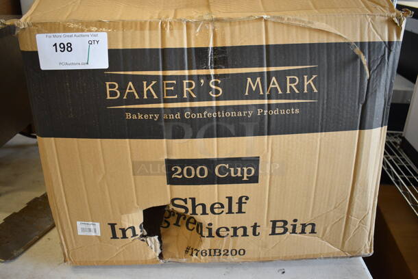 BRAND NEW IN BOX! Baker's Mark 176IB200 White Poly Ingredient Bin. 22.5x23.5x18.5 - Image 2 of 7