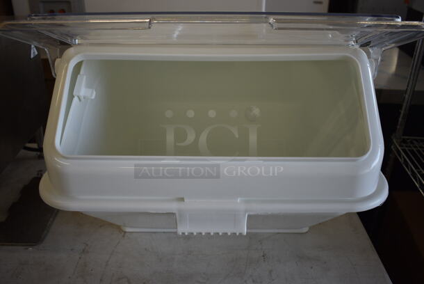 BRAND NEW IN BOX! Baker's Mark 176IB200 White Poly Ingredient Bin. 22.5x23.5x18.5 - Image 4 of 7