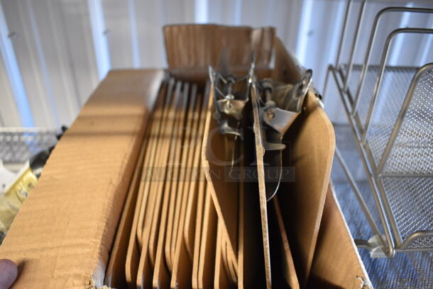 ALL ONE MONEY! Lot of Gray Metal Mesh Holder, Clipboards and Glue. - Image 6 of 10
