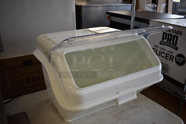 BRAND NEW IN BOX! Baker's Mark 176IB200 White Poly Ingredient Bin. 22.5x23.5x18.5 - Image 5 of 7