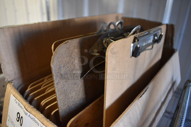 ALL ONE MONEY! Lot of Gray Metal Mesh Holder, Clipboards and Glue. - Image 7 of 10