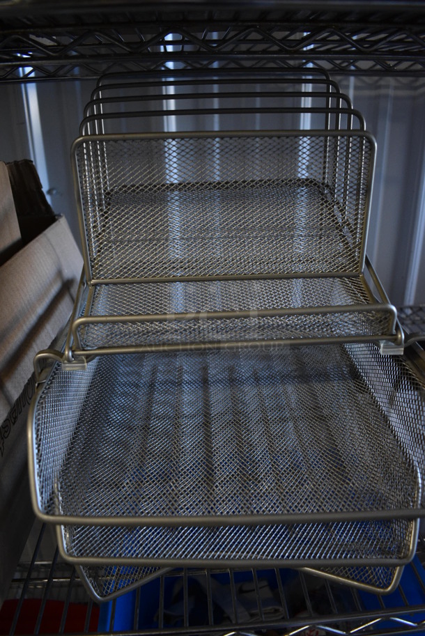 ALL ONE MONEY! Lot of Gray Metal Mesh Holder, Clipboards and Glue. - Image 8 of 10