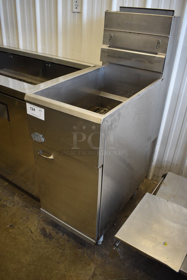 2012 Pitco Frialator Model 40D Stainless Steel Commercial Floor Style Natural Gas Powered Deep Fat Fryer. 115,000 BTU. 15.5x30x48 - Image 3 of 7