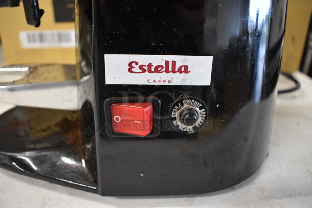 IN ORIGINAL BOX! Estella 236ECEG26 Metal Commercial Countertop Espresso Bean Grinder w/ Hopper. 110/120 volts, 1 Phase. 6x14x26. Tested and Powers On But Parts Do Not Move - Image 8 of 9