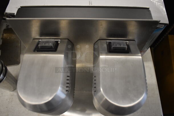 BRAND NEW IN BOX! Avamix DM-B-21C Stainless Steel Commercial Countertop 2 Head Drink Mixer w/ 4 Mixing Cups. 110-120 Volts, 1 Phase. 16x12x22. Tested and Working! - Image 9 of 11
