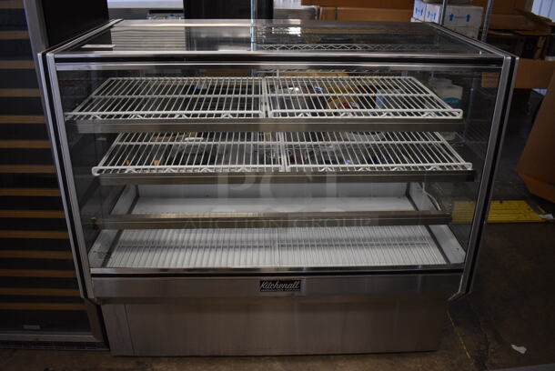 Leader Model HBK57 D Stainless Steel Commercial Floor Style Dry Display Case Merchandiser. 115 Volts, 1 Phase. 57x34x53. Tested and Working!