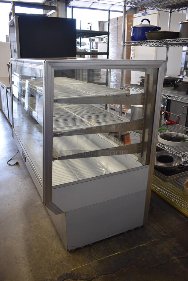 Leader Model HBK57 D Stainless Steel Commercial Floor Style Dry Display Case Merchandiser. 115 Volts, 1 Phase. 57x34x53. Tested and Working! - Image 3 of 7