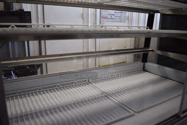 Leader Model HBK57 D Stainless Steel Commercial Floor Style Dry Display Case Merchandiser. 115 Volts, 1 Phase. 57x34x53. Tested and Working! - Image 6 of 7