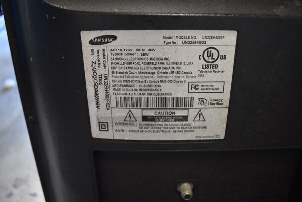 Samsung Model UN32EH4003F 32" Television. 110-120 Volts, 1 Phase. Buyer Must Pick Up - We Will Not Ship This Item.  - Image 4 of 11