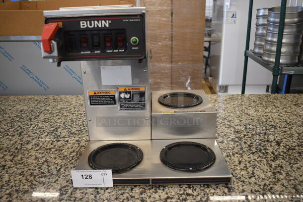 Bunn CW Series Stainless Steel Commercial Countertop 3 Burner Coffee Machine w/ Hot Water Dispenser. 120 Volts, 1 Phase. 16x21x18 - Image 1 of 8