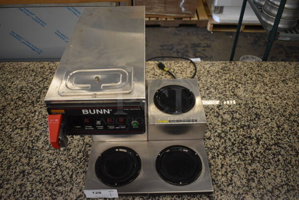 Bunn CW Series Stainless Steel Commercial Countertop 3 Burner Coffee Machine w/ Hot Water Dispenser. 120 Volts, 1 Phase. 16x21x18 - Image 2 of 8