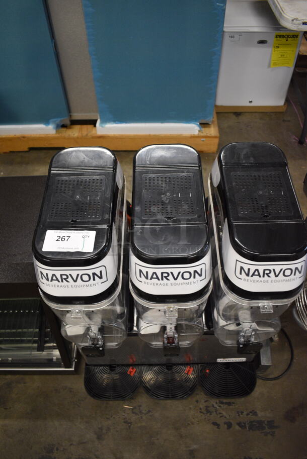 Narvon 378SM3 Stainless Steel Commercial Countertop 3 Head Slushie Machine. 115 Volts, 1 Phase. 24x20x35. Tested and Powers On But Does Not Get Cold - Image 2 of 6