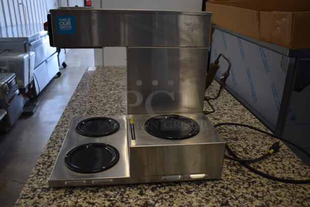 Bunn CW Series Stainless Steel Commercial Countertop 3 Burner Coffee Machine w/ Hot Water Dispenser. 120 Volts, 1 Phase. 16x21x18 - Image 4 of 8