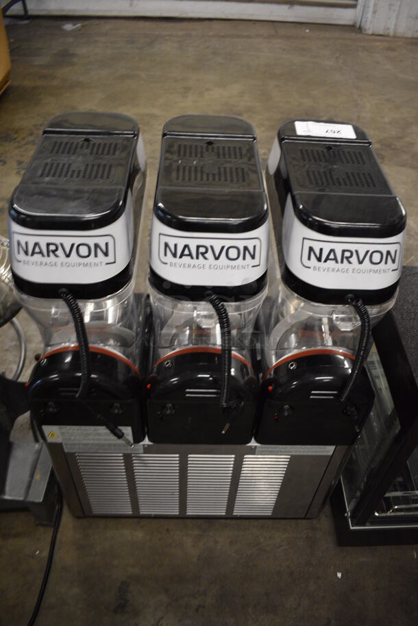 Narvon 378SM3 Stainless Steel Commercial Countertop 3 Head Slushie Machine. 115 Volts, 1 Phase. 24x20x35. Tested and Powers On But Does Not Get Cold - Image 5 of 6