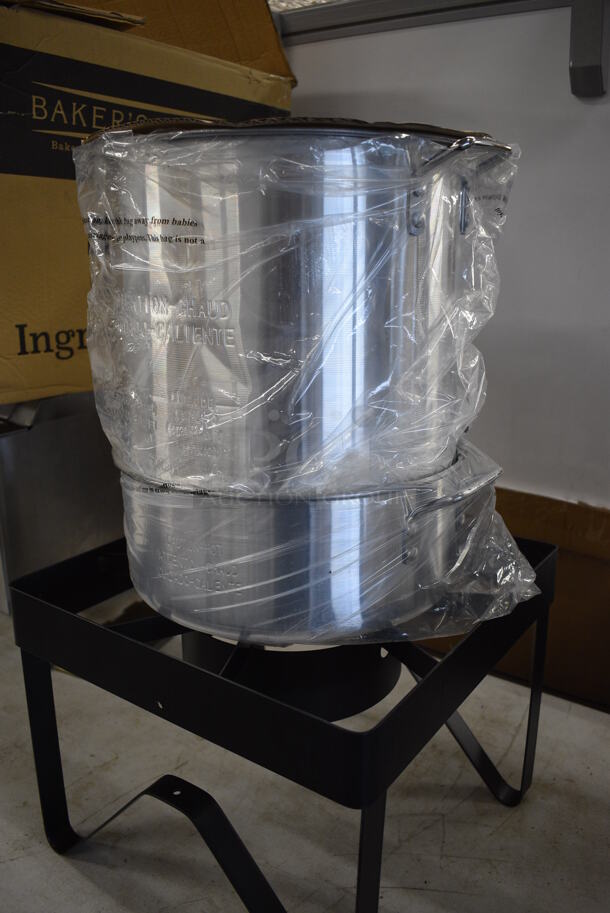 IN ORIGINAL BOX! Backyard Pro Metal 30 Quart Turkey Fryer and Steamer Kit - Image 5 of 5