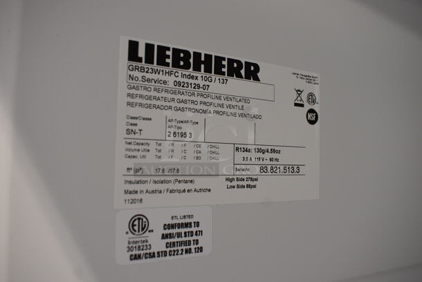 BRAND NEW! Liebherr ProfiLine GRB23W1HFC Single Door Reach In Medical Cooler. 115 Volts, 1 Phase. 29x30x82. Tested and Working! - Image 5 of 6