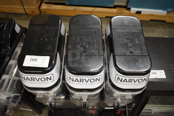 2021 Narvon 378SM3 Stainless Steel Commercial Countertop 3 Head Slushie Machine. 115 Volts, 1 Phase. 24x20x34. Tested and Powers On But Does Not Get Cold - Image 3 of 7