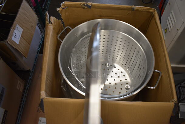IN ORIGINAL BOX! Backyard Pro Metal Seafood Boiler and Steamer Kit - Image 6 of 6