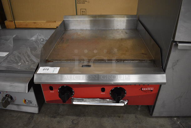 2021 Avantco 177CAG24TG Stainless Steel Commercial Countertop Natural Gas Powered Flat Top Griddle. 30,000 BTU. 24x30x16 - Image 2 of 6